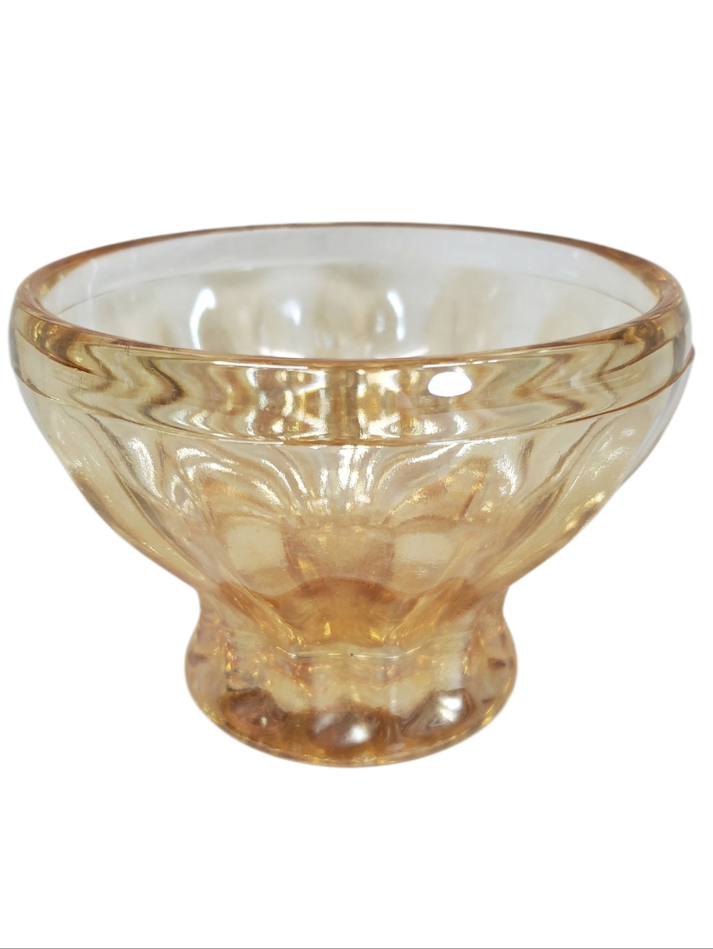 Jeanette Glass And Co Carnival Sherbert Icevceam Bowl Vintage Retro Regency